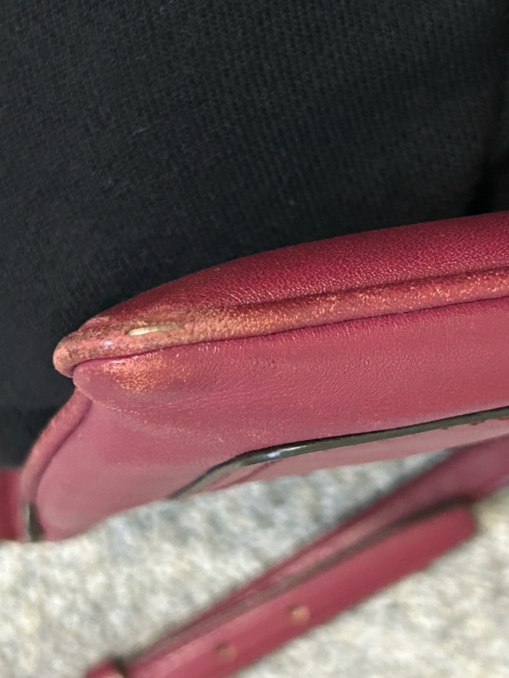 Coach Leather Crossbody Bag in Burgundy - Picture 7 of 10